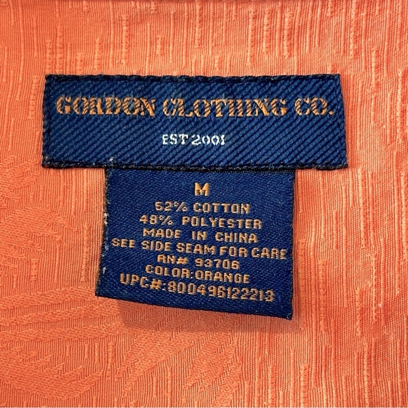 Gordon Clothing Co. Cotton Blend Button-Front Shirt Men’s M - Picture 13 of 15
